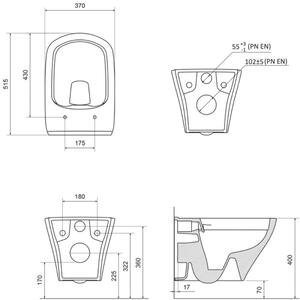 Ravak Classic wc csésze függesztett igen fehér fényes X01671