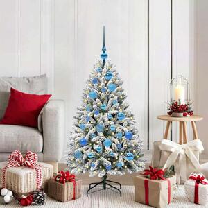 Mű karácsonyfa 120 cm 150 LED Meleg fehér PVC és Acél
