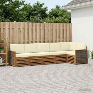 VidaXL Szegmentált kanapé szett 5 pcs Természetes és krémszínű