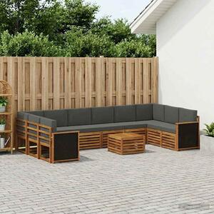 VidaXL Kültéri kanapé szett párnával 8 pcs Természetes és antracit