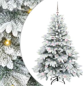 Mű karácsonyfa 150 LED-del állvánnyal Fehér 150 cm PE és PVC
