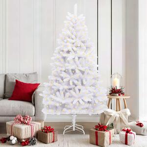 Mű karácsonyfa 300 LED PVC és Acél Fehér