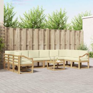 VidaXL Kültéri kanapé szett 11 db Fehér és Krém színű