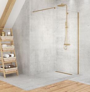 New Trendy Velio Satin Gold zuhanykabin fal walk-in 120 cm arany félfényes/átlátszó üveg D-0192B