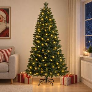 Műanyag Hajtogatós Karácsonyfa 120 cm 150 LED Meleg fehér