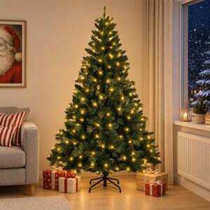 Műanyag Hajtogatós Karácsonyfa 120 cm 150 LED Meleg fehér
