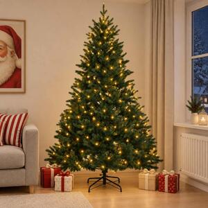 Műanyag Hajtogatós Karácsonyfa 120 cm 150 LED Meleg fehér