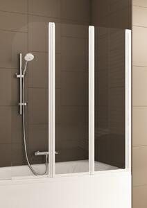KFA Armatura Modern zuhanyparaván 120 cm háromrészes fehér matt/átlátszó üveg 170-06953P