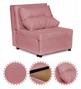 Kimo Fekvőfotel Alvási Funkcióval, Ágyneműtárolóval, Family Furniture, Rózsaszín