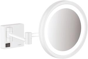 Hansgrohe AddStoris kozmetikai tükör 21.7x21.7 cm kerek világítással fehér 41790700