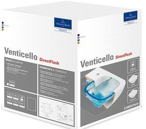 Villeroy & Boch Venticello combi-pack készlet deszkával függesztett igen fehér 4611RL01