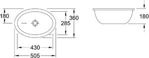 Villeroy & Boch Loop & Friends mosdótál 42x28.5 cm ovális alulról beépíthető fehér 61611001