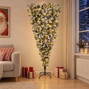 Felfordított Műfenyő Karácsonyfá 150 cm 150 LED Meleg fehér