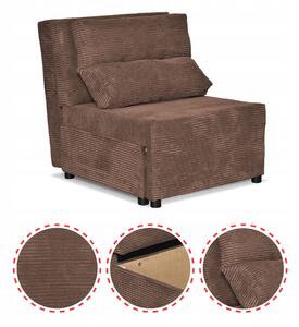 Kimo Fekvőfotel Alvási Funkcióval, Ágyneműtárolóval, Family Furniture, Barna