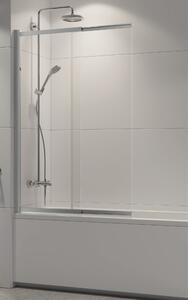 New Trendy Sensi zuhanyparaván 85 cm kétrészes króm fényes/átlátszó üveg P-0037