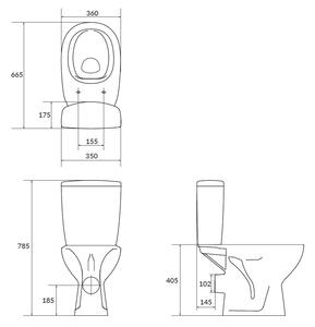 Cersanit Arteco kompakt wc csésze fehér K667-069