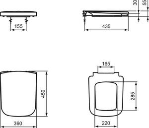 Ideal Standard Mia wc ülőke lágyan zárodó fehér J469701