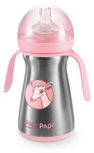Tescoma PAPU PAPI hőtartó cumisüveg 200 ml, rózsaszín