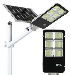 Procart Napelemes utcai lámpa fotovoltaikus panellel, 300W, IP65, tartókonzol, távirányító, alumínium