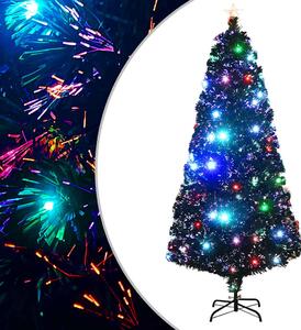 Száloptikás megvilágított karácsonyfa állvánnyal és LED-es 180 cm