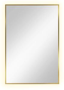 Baltica Design Tiny Border Straight tükör 60x90 cm négyszögletes világítással arany 5904107904696