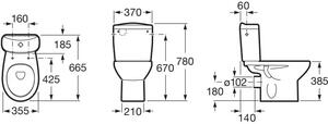 Roca Victoria kompakt wc csésze fehér A342392000