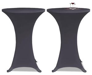2 darab antracitszürke nyújtható asztalterítő 70 cm