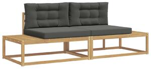 VidaXL Kültéri kanapé szett Fehér 230,5 x 83 x 73 cm Poliészter