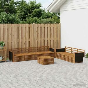 VidaXL Kültéri kanapé szett 8 pcs Természetes 79 x 79 x 37 cm