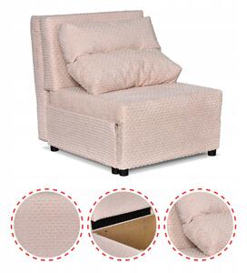 Kimo Fekvőfotel Alvási Funkcióval, Ágyneműtárolóval, Family Furniture, Rózsaszín
