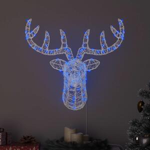 Rénszarvas Fej 140 LED Kék 68 x 36,5 x 62,5 cm Akril