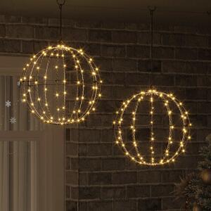 Karácsonyi csúcsdísz világítás 2 db 192 LED Meleg fehér