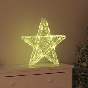 3D Csillag 50 LED Meleg fehér 55 x 53.5 x 10 cm Akril