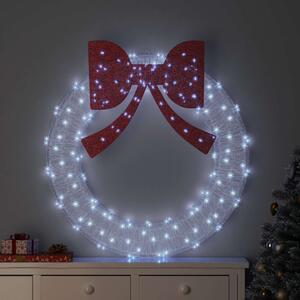 Koszorú 150 LED Hideg feher 120 cm Akril