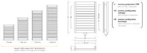 Instal Projekt Modo fürdőszoba radiátor íves 104.7x40 cm fehér MOD-40/100