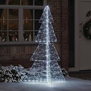 Karácsonyfa 240 LED Hideg Fehér 180 cm Akril