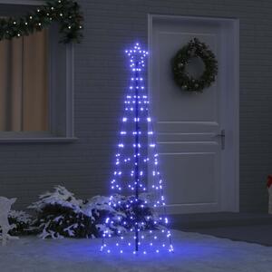 LED Karácsonyi Fenyő EKENAS 250 cm 390 LED Kék Acél Kék