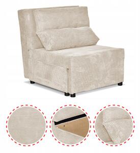 Kimo Fekvőfotel Alvási Funkcióval, Ágyneműtárolóval, Family Furniture, Bézs