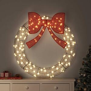 Koszorú Meleg fehér 120 x 120 x 10 cm Rattan 150 LED
