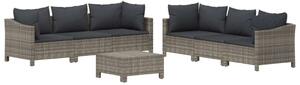 VidaXL Polyrattan Kerti Ülőgarnitúra - 7 részes - Szürke