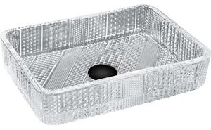 Mexen Akra 46 x 33 cm-es átlátszó üvegasztali mosdókagyló - 24024600