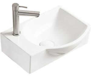 Mexen Mista jobb oldali munkalapra helyezhető mosdó 40 x 28 cm, fehér - 22174000R