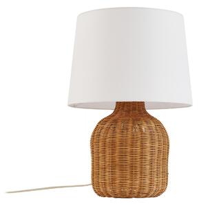 Asztali lámpa Lindby, Lirenda, Fa, Nappali, Szövet / Textília, Boho