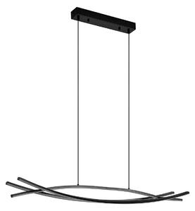 Függőlámpa Lucande, Sayori, dimmable, Fekete, Nappali, Fém, Modern