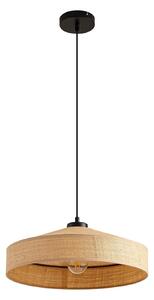 Függőlámpa Lindby, Haldor, dimmable, Bézs, Nappali, Fa, Skandináv