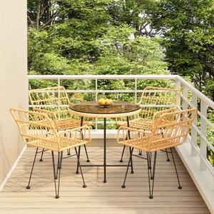VidaXL Polyrattan Kerti Étkezőgarnitúra - 5 részes