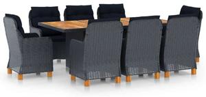 Polyrattan Kültéri Étkezőgarnitúra - 9 részes