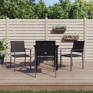 VidaXL 5-részes polyrattan és acél kerti étkezőgarnitúra