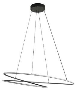 Függőlámpa Lucande, Gavril, dimmable, Fekete, Nappali, Fém, Modern