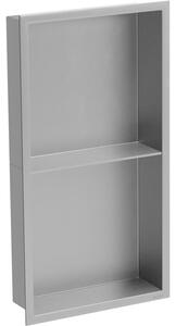 Mexen X-Wall-R fülkes polc peremmel és polccal, 60 x 30 cm, inox - 1910603010S